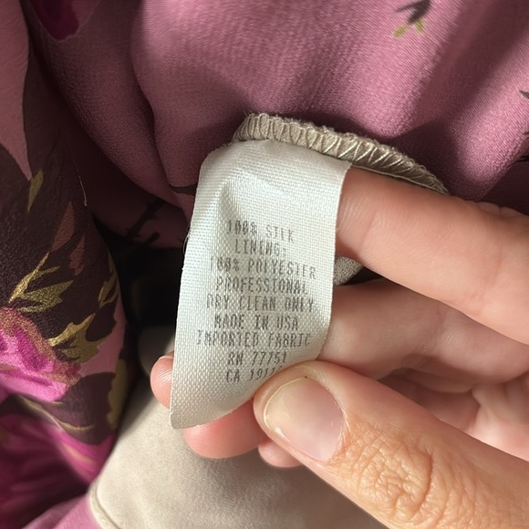 Vintage Betsey Johnson 100% Silk Ruffled Floral Midi Slip Dress - Picture 5 of 5